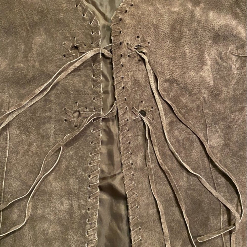 Y2k Does The 70s Genuine Leather Jacket By Faded Glory Gem